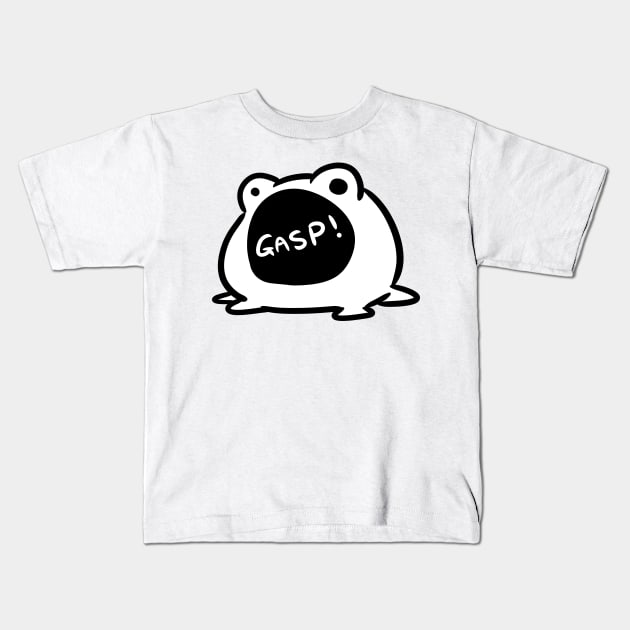 Gasp Frog Kids T-Shirt by Jossly_Draws